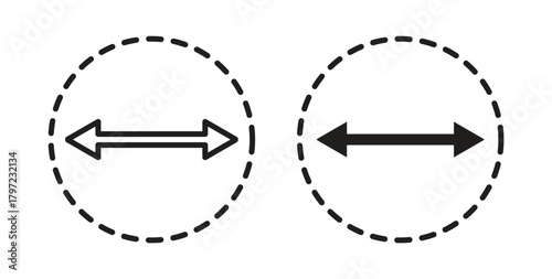 Diameter icon for web and app. vector illustration eps