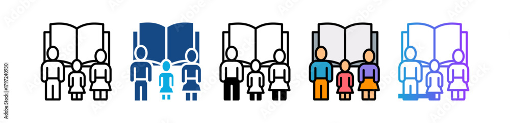 Obraz premium Parent Education multiple icon