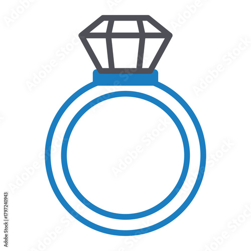 Engagement ring Vector Icon which can easily modify or edit