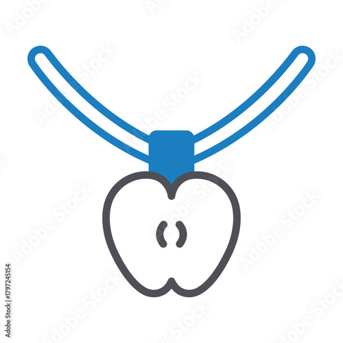 Necklace locket Vector Icon which can easily modify or edit