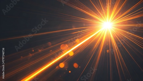 Bright golden light bursts forth from a central point, radiating outwards.