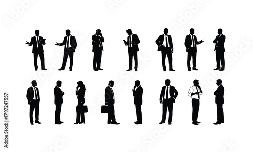 Silhouette of a lawyer attentively listening to a client s concerns representing legal consultation and advice isolated on white background