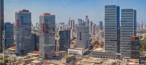 The Ramat Gan City Skyline, Ramat Gan And Bnei Brak Cityscape at Day. Israel