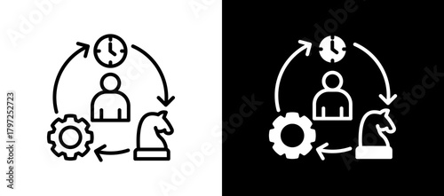 Discipline Strategy linemixed icon