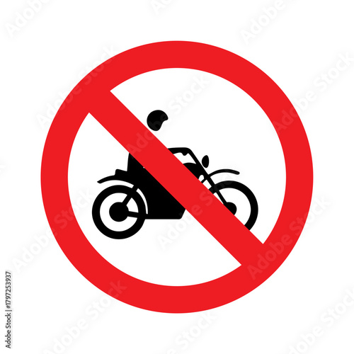 No motorcycles and mopeds icon vector design Prohibitory roads sign symbols