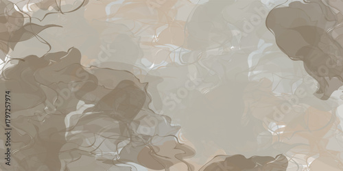 Brown watercolor texture with soft shadows creates a wash background. Suits artistic presentations, branding, photo backdrops, website designs, posters, and product staging in a studio. eps 10