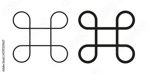 Command icon with glyph and line. black vector icons for Web UI