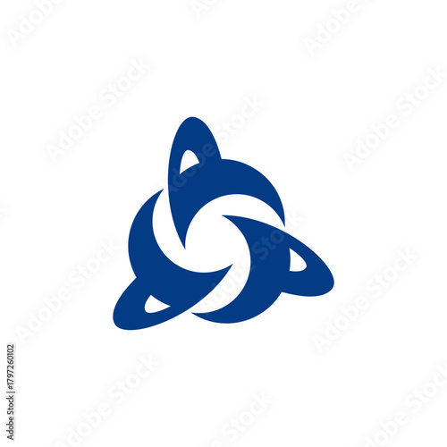 abstract triangle logo, galaxy, planet, space