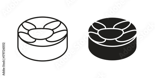 Drum steelpan icon with glyph and line. black vector icons for Web UI