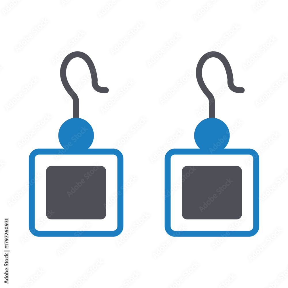 Obraz premium Earrings Vector Icon which can easily modify or edit