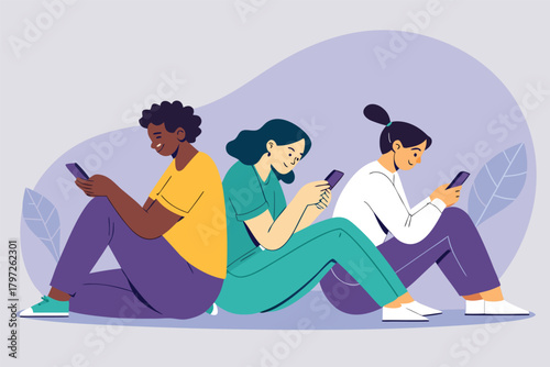 Diverse group of people seated, lost in individual contemplation, each gaze directed elsewhere, fostering a sense of introspection and distinct focus.