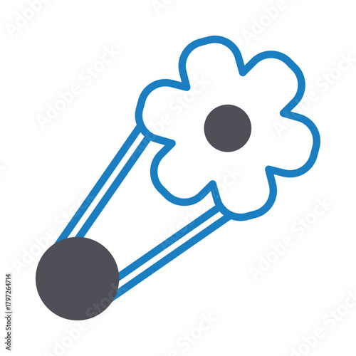 Hair pin Vector Icon which can easily modify or edit