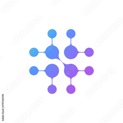 Neuron Digital Tech Business Flow, Organic, Minimal Logo