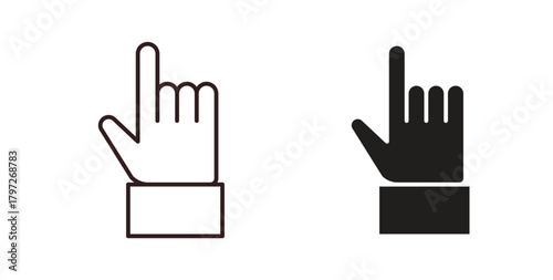 Cursor hand icon concept set. Simple icon collection