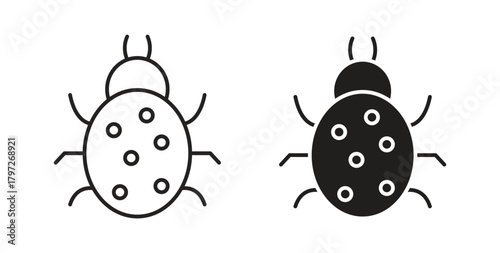 Debug icon concept set. Simple icon collection