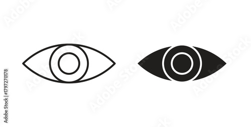 Eye icon concept set. Simple icon collection