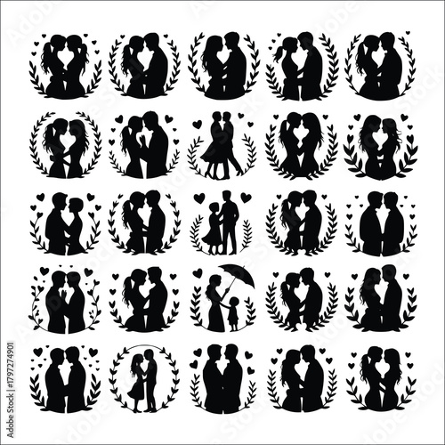 Couple Svg, Lovers Svg, Couple Silhouette, Husband Wife Svg, Couple Clipart, Anniversary Svg, Husband And Wife Silhouette, Couple Png,Couple Dancing Svg, Couple Dancing Silhouette, Couple Vector