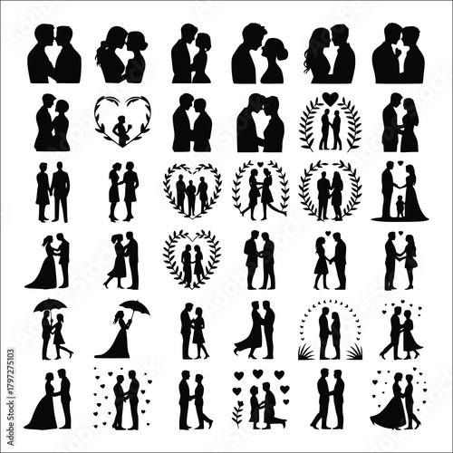 Couple Svg, Lovers Svg, Couple Silhouette, Husband Wife Svg, Couple Clipart, Anniversary Svg, Husband And Wife Silhouette, Couple Png,Couple Dancing Svg, Couple Dancing Silhouette, Couple Vector