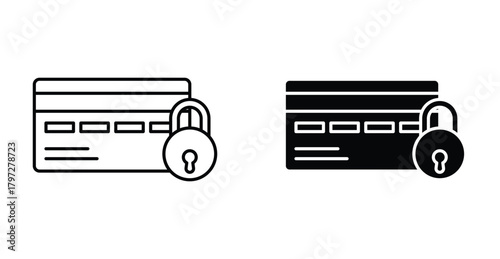 Credit limit icon. Line with editable stroke and flat for Web