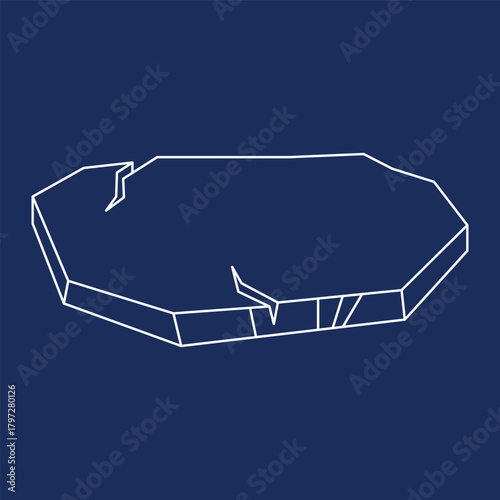 Iceberg Glacial Line Art