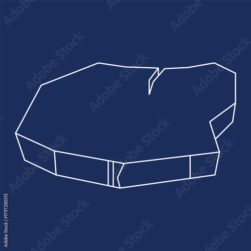 Iceberg Glacial Line Art