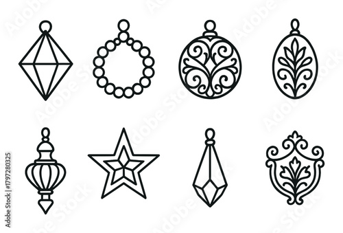 Intricate vintage ornament designs on brown background