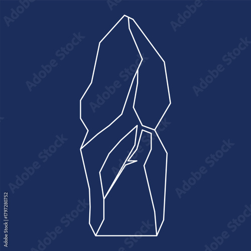 Iceberg Glacial Line Art