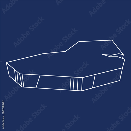 Iceberg Glacial Line Art