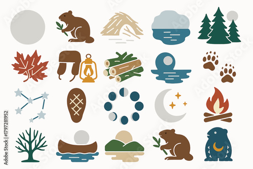 Beaver Moon Themed Design for November's Full Moon Festival