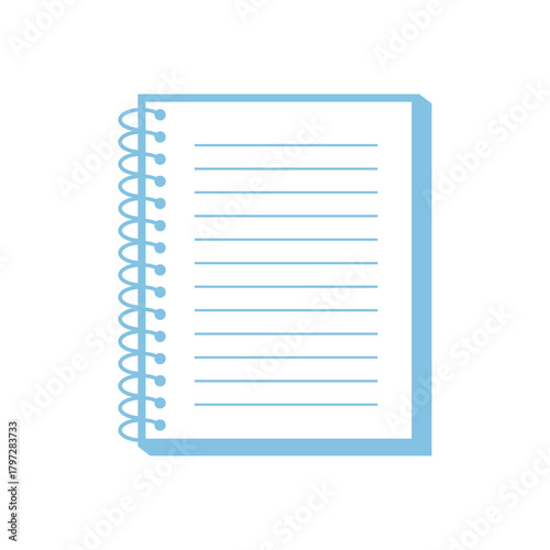 縦型　リングノート　罫線　水色