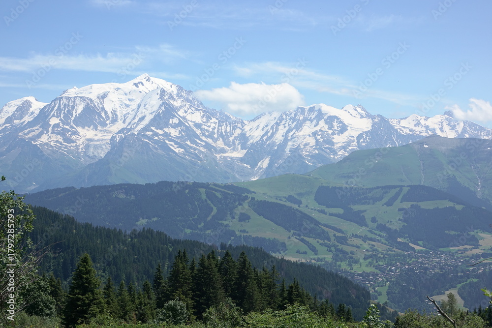 Obraz premium Aussicht bei Le planet bei, La giettaz