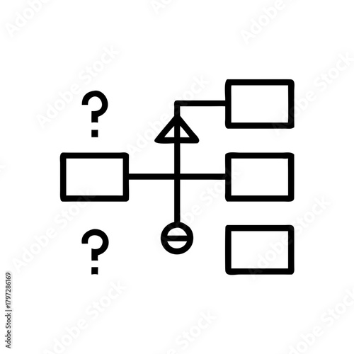 Flowchart diagram illustrating concept of business automation  