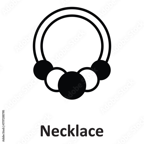 Necklace Vector Icon which can easily modify or edit