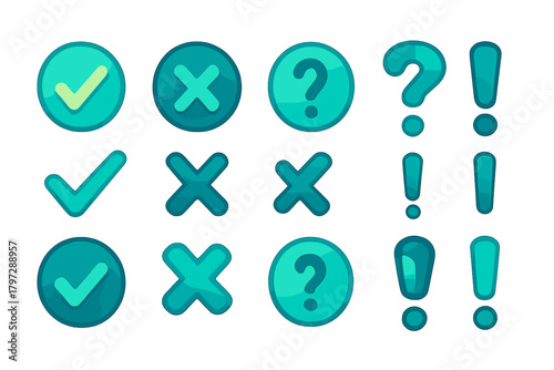 Confirmation denial query warning symbols for user interface design