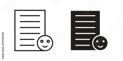 Complaint icon flat and thin stroke vector pack. Editable icons set