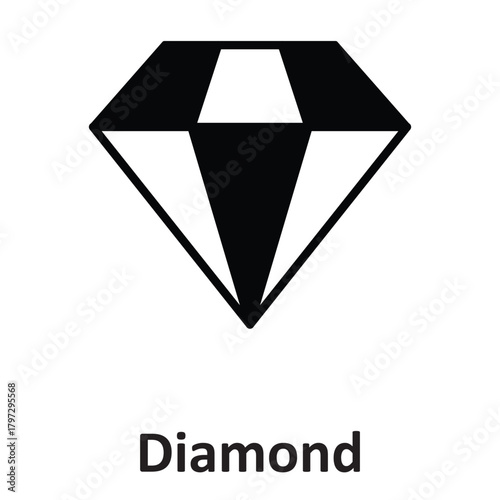 Diamond Vector Icon which can easily modify or edit