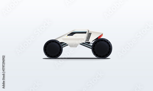 modern futuristic sci-fi off road truck concept illustration