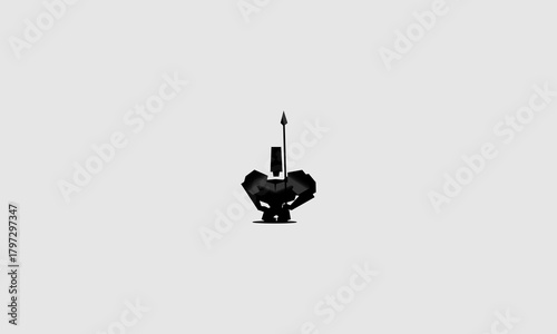 minimalist spearman fantasy character design