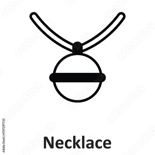 Necklace Vector Icon which can easily modify or edit
