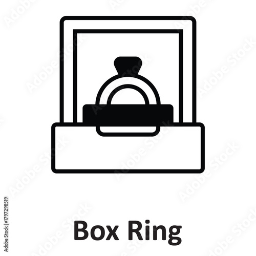 Box ring Vector Icon which can easily modify or edit