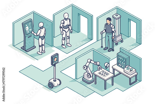Robotics and automation technology assisting humans in modern healthcare and service settings