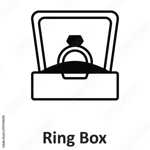 Ring box Vector Icon which can easily modify or edit