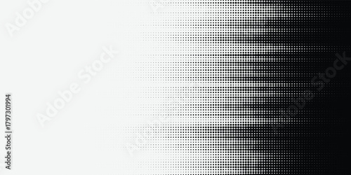 Binary halftone texture background. Black and white squared pixels. Abstract glitchy 8 bit video game backdrop.