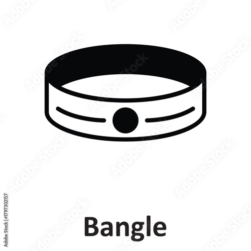 Bangle Vector Icon which can easily modify or edit