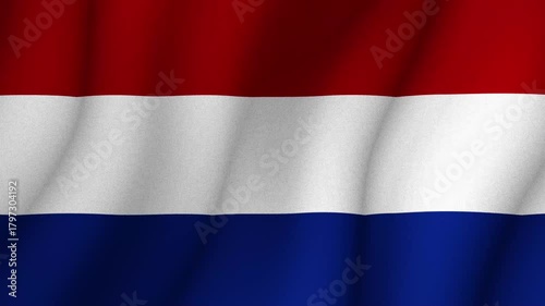 Holland flag fluttering in the wind. Politics and business concept.