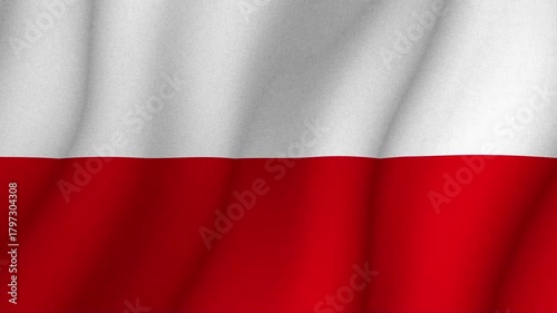 Poland flag fluttering in the wind. Politics and business concept.