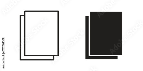 Copy icon set. Outline symbol editable.