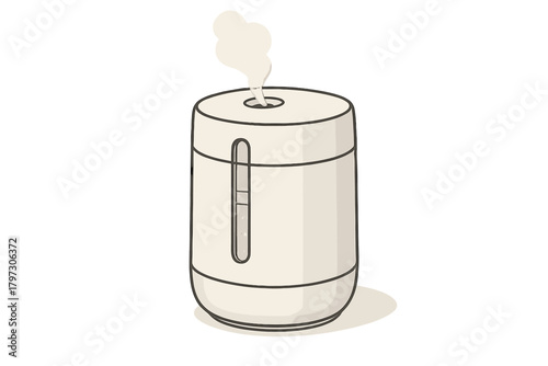 Minimalist electric humidifier generating vapor for improved air quality