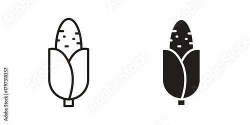Corn icon flat and stroke collection for ui ux work.