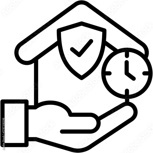 Long Term Care line icon